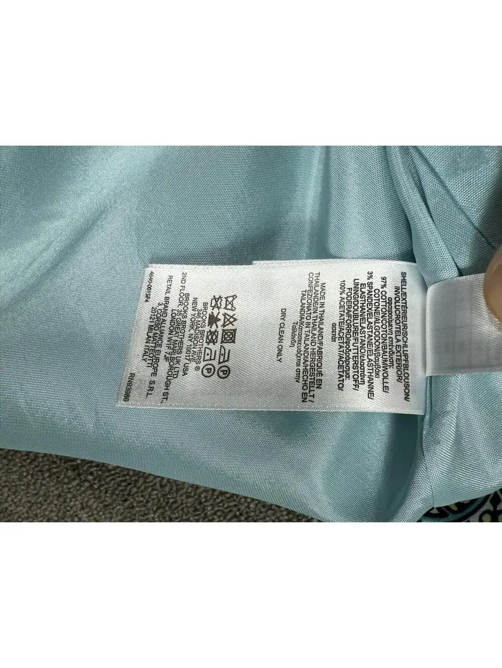 Brooks Brothers 346 Women's 12 Blue Sleeveless Geometric/Floral Dress Preppy - Picture 4 of 7